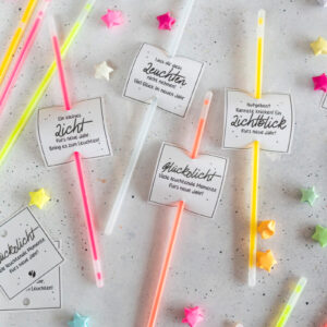 Silvester Knicklichter / Leuchtstäbe: Vorlage zum Ausdrucken