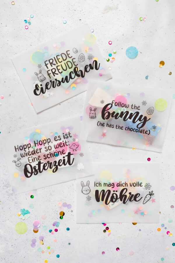 Konfetti Tüten zu Ostern als Ostergeschenk