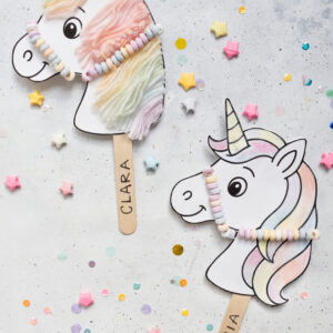 Einhorn-Einladung: Vorlage zum Ausdrucken