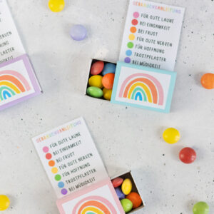 Notfall-Pillen mit Smarties | Vorlage zum Ausdrucken