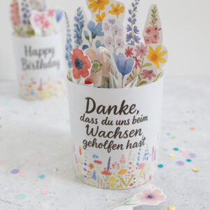 duplo Banderole "Danke, dass du uns beim Wachsen geholfen hast"- Vorlage zum Ausdrucken