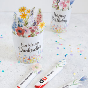 duplo Banderole "Blumenstrauß"- Vorlage zum Ausdrucken