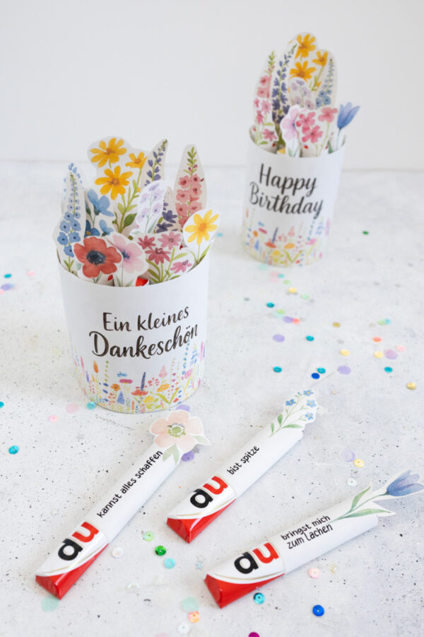 duplo Banderole "Blumenstrauß"- Vorlage zum Ausdrucken duplo Banderole "Blumenstrauß"- Vorlage zum Ausdrucken
