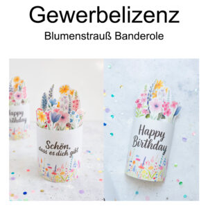 Gewerbelizenz: Banderole "Blumenstrauß"