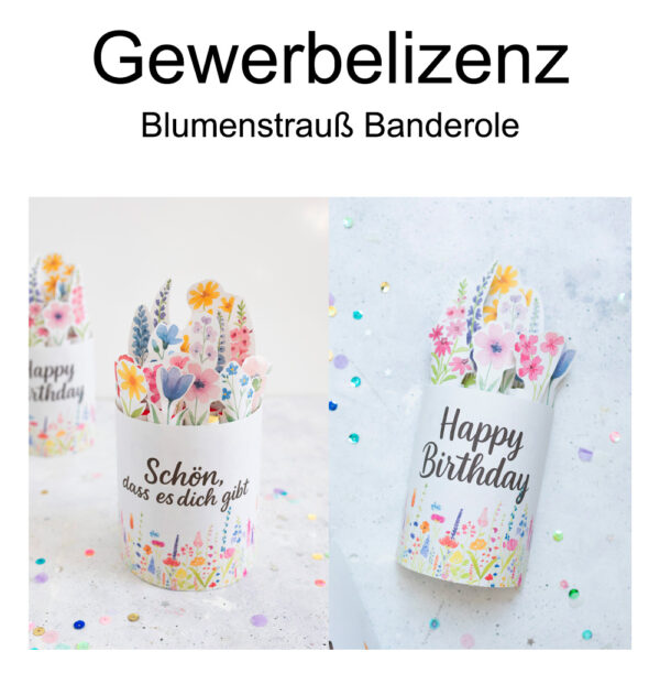 Gewerbelizenz Banderole Blumenstrauß Gewerbelizenz: Banderole "Blumenstrauß"