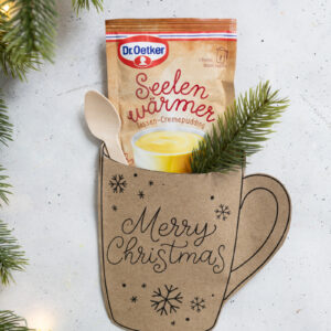 Merry Christmas Tasse - Vorlage zum Ausdrucken