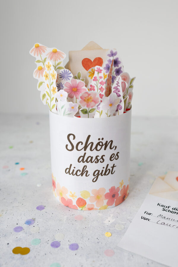 duplo Banderole "Dankeschön & Happy Birthday" für Gutscheine und Geldgeschenke - Vorlage zum Ausdrucken