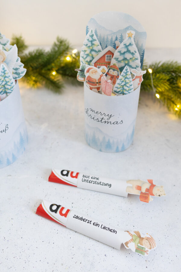 duplo Banderole "Winterlandschaft" für Gutscheine und Geldgeschenke - Vorlage zum Ausdrucken