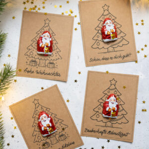 Tannenbaum-Mitbringsel mit Weihnachtsschokolade | Schablone zum Ausdrucken