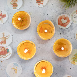 Teelicht-Botschaften für Weihnachten - Vorlage zum Ausdrucken