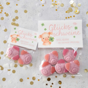 Glücksschweine für Prüfungen | Vorlage zum Ausdrucken