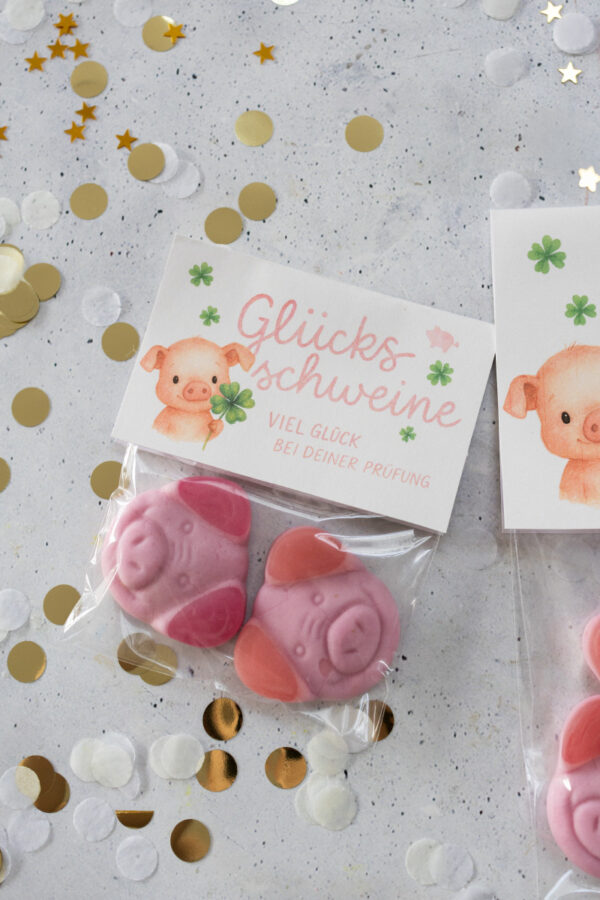 Glücksschweine für Prüfungen | Vorlage zum Ausdrucken
