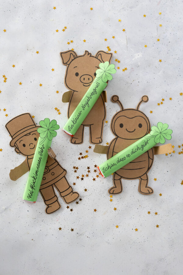 Kinderriegel Banderole - Vorlage für Silvester zum Ausdrucken