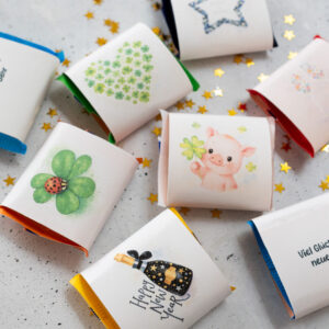 Ritter Sport Mini Schokolade- Vorlage für Silvester zum Ausdrucken