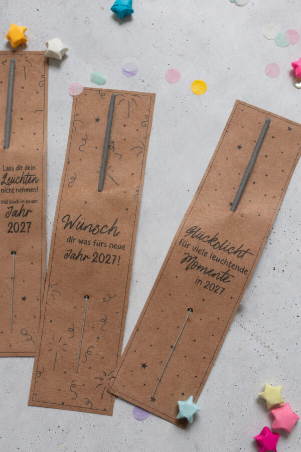 Silvester Wunderkerzen Leuchtstäbe Vorlage zum Ausdrucken Silvester Wunderkerzen Leuchtstäbe Vorlage zum Ausdrucken