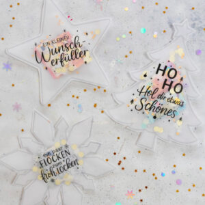 Weihnachtliche Schüttelkarten: Vorlage zum Ausdrucken