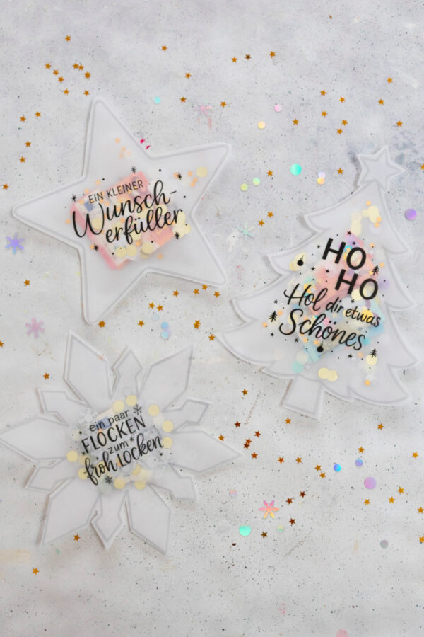 Weihnachtliche Schüttelkarten Vorlage zum Ausdrucken Weihnachtliche Schüttelkarten: Vorlage zum Ausdrucken