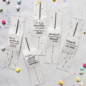 Silvester Wunderkerzen / Leuchtstäbe: Vorlage zum Ausdrucken