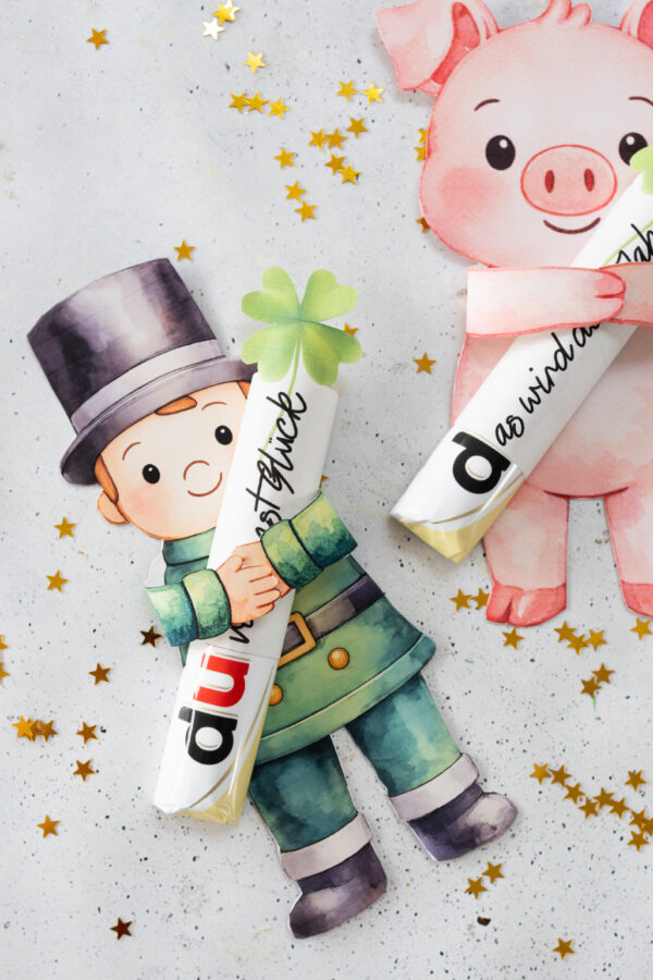 duplo Banderole - Vorlage mit Silvesterfiguren zum Ausdrucken5