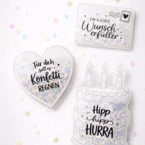 Geburtstags-Schüttelkarten V2: Vorlage zum Ausdrucken