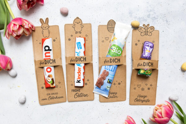 Oster-Mitbringsel für Schokolade - Vorlage zum Ausdrucken