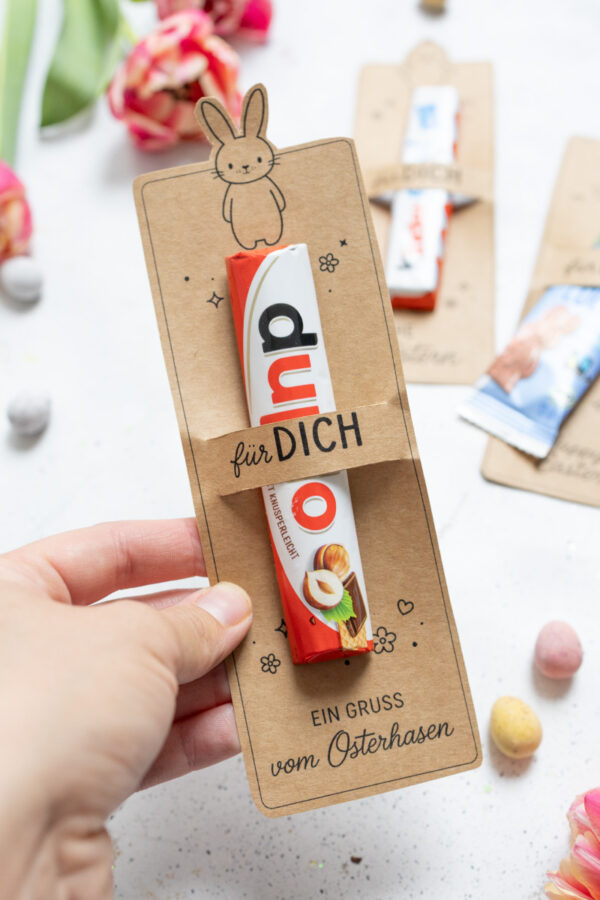 Oster-Mitbringsel für Schokolade - Vorlage zum Ausdrucken