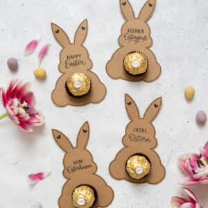 Osterhasen mit Ferrero Rocher | Vorlage zum Ausdrucken