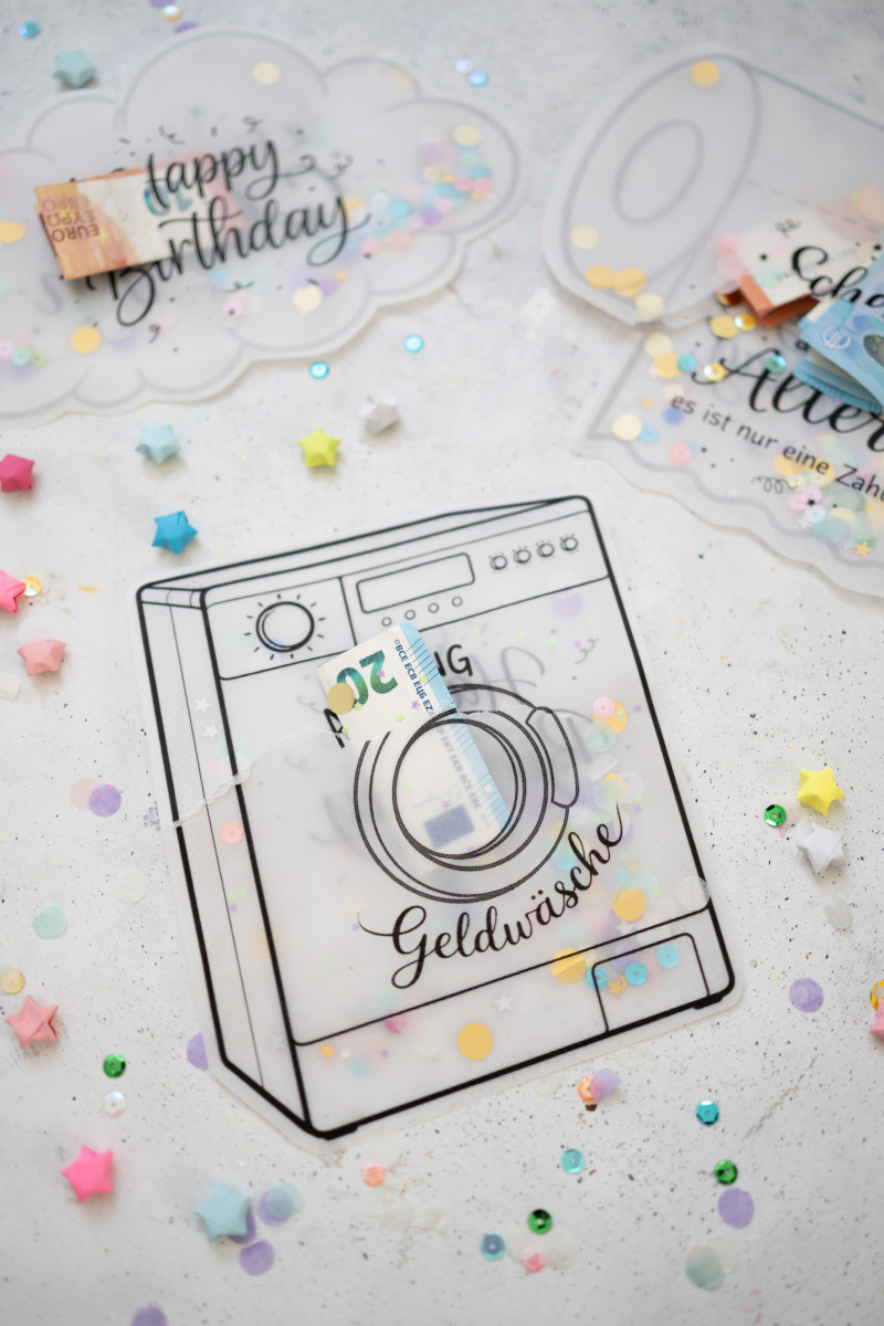 Witzige Geburtstags-Schüttelkarten: Vorlage zum Ausdrucken