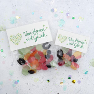 Von Herzen viel Glück | Etiketten zum Ausdrucken