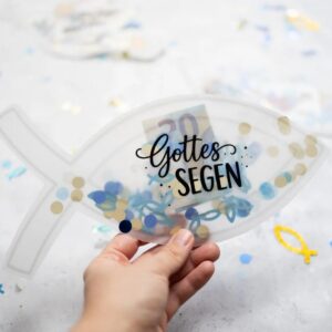 Schüttelkarte Taufe: Vorlage zum Ausdrucken