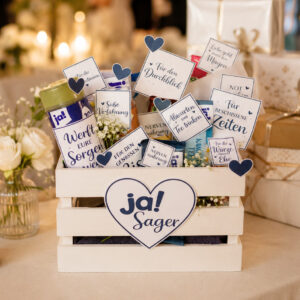 Ja Sager Korb für die Hochzeit | Vorlage zum Ausdrucken