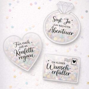 Schüttelkarte Hochzeit: Vorlage zum Ausdrucken