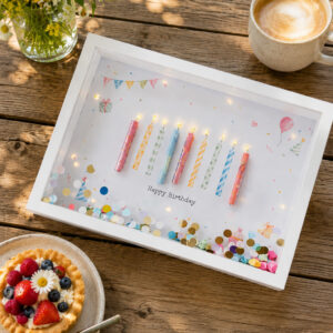 Geldgeschenk happy birthday Kerzen Vorlage zum Ausdrucken