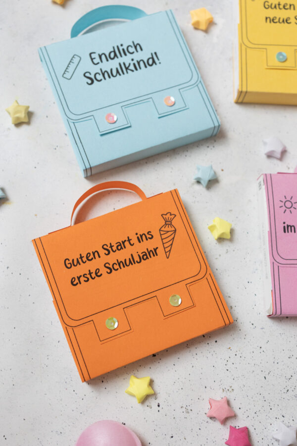 kinder Schokolade als Mini-Schulranzen Vorlage zum Ausdrucken3