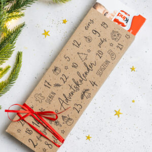 Kinderschokolade-Adventskalender - Vorlage zum Ausdrucken
