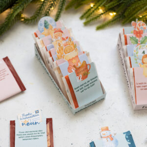 Tee Adventskalender mit lustigen Sprüchen über Weihnachten - Vorlage zum Ausdrucken
