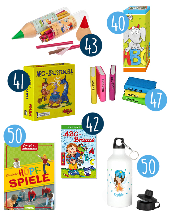50 günstige Ideen für die Schultüte zur Einschulung für ABC-Kinder!